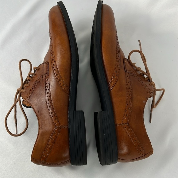 COLE HAAN Men Collen Wing Tip II British Tan Brown Oxford C12489 SZ 9.5 - Picture 3 of 16